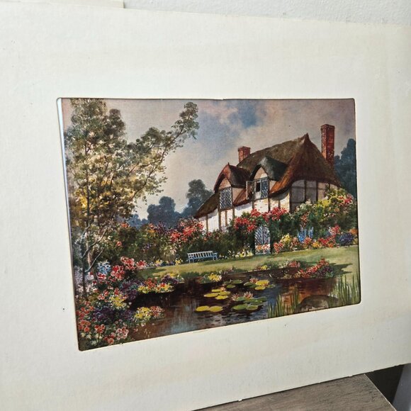 3 For 75 🥳💥 Vintage 1970s Foil Prints - Cottages & Scenery - Set of 2 - Picture 3 of 12